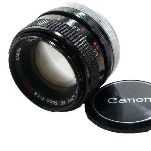 Canon キヤノン FD 本物 50mm f/1.4 S.S.C Black レンズ Canon