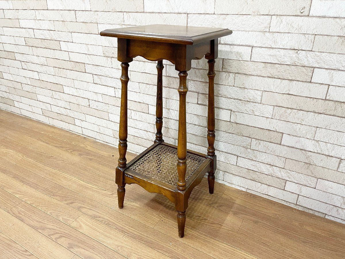 5320【カリモク karimoku コロニアル 飾台 オブジェ台 花台 コンソール