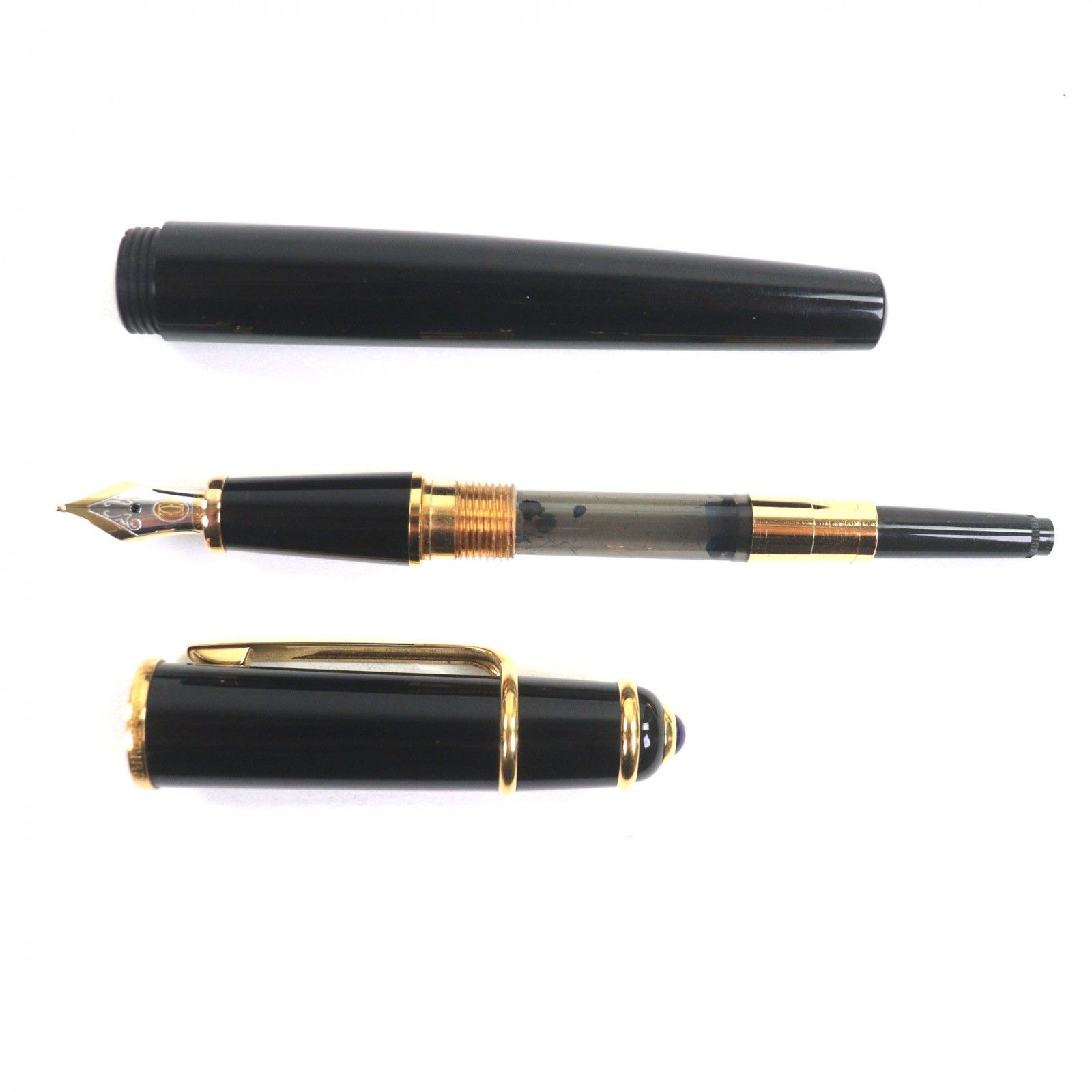 数回使用 カルティエ 万年筆 パシャ ドゥ カルティエ ディアボロ K18