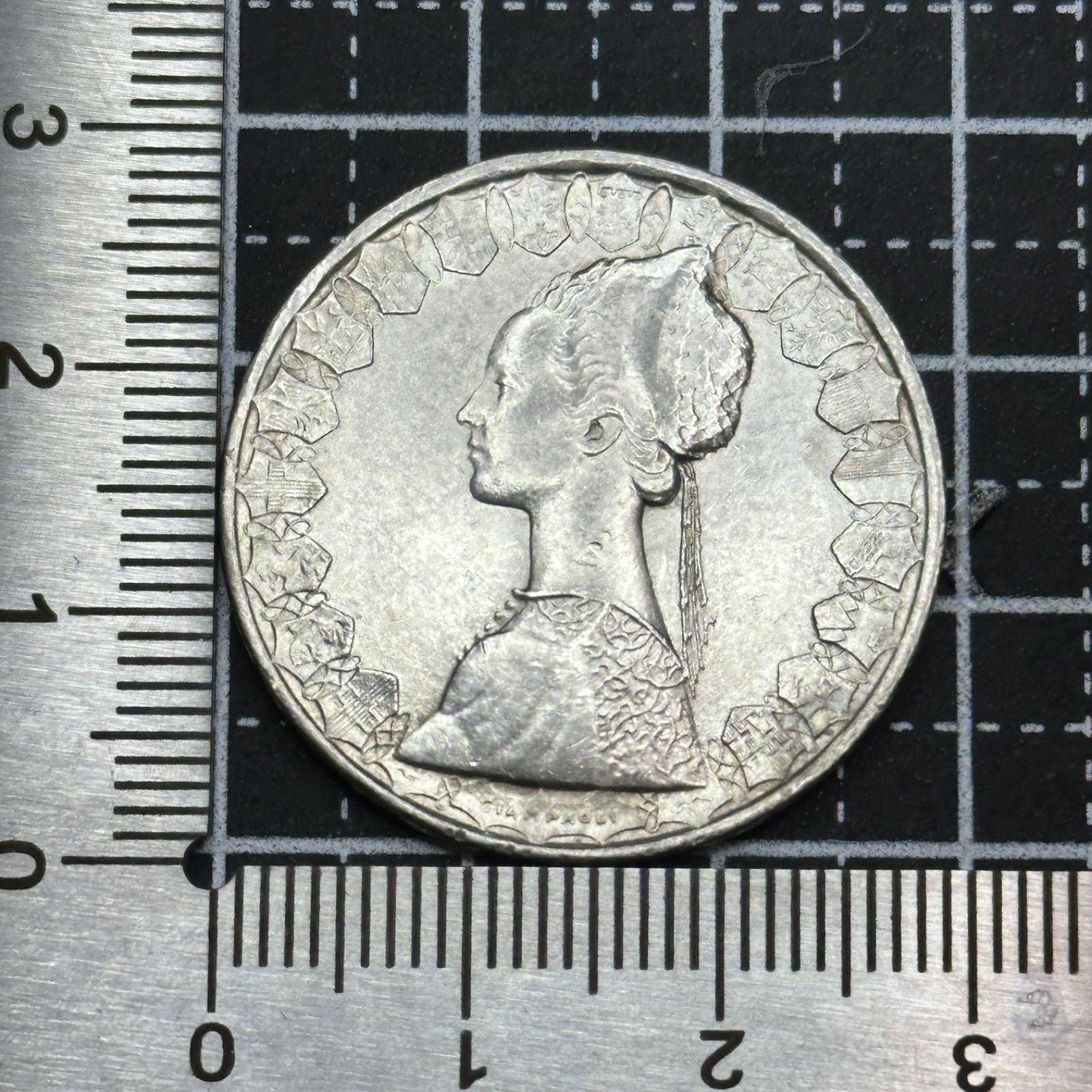 イタリア 500リラ 旧銀貨 船のデザイン1958年 イタリア 500リラ 旧銀貨