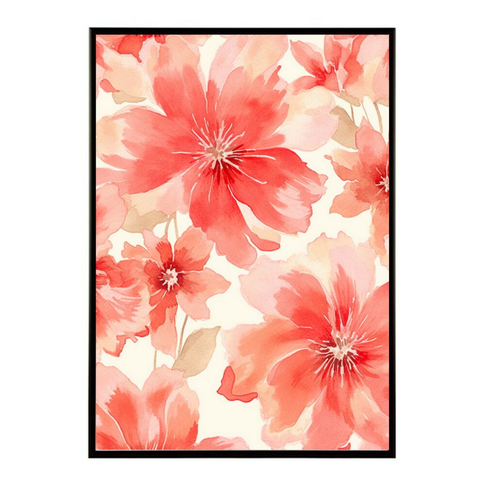 A1サイズ（約59x84cm）】【lm-poster-604】【フレーム付き】花柄