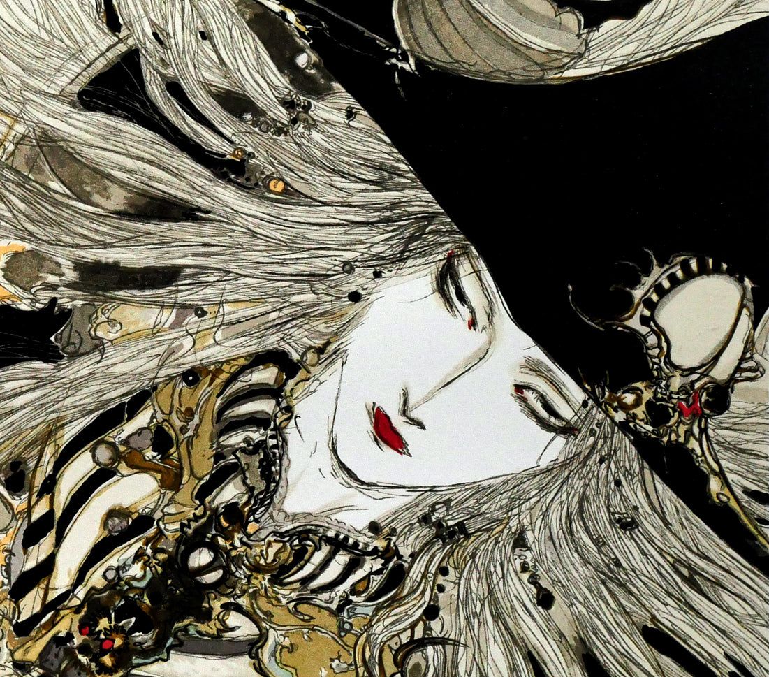 天野喜孝 リトグラフ 星の降る夜 アールビバン 70/100 サイン入り 美品