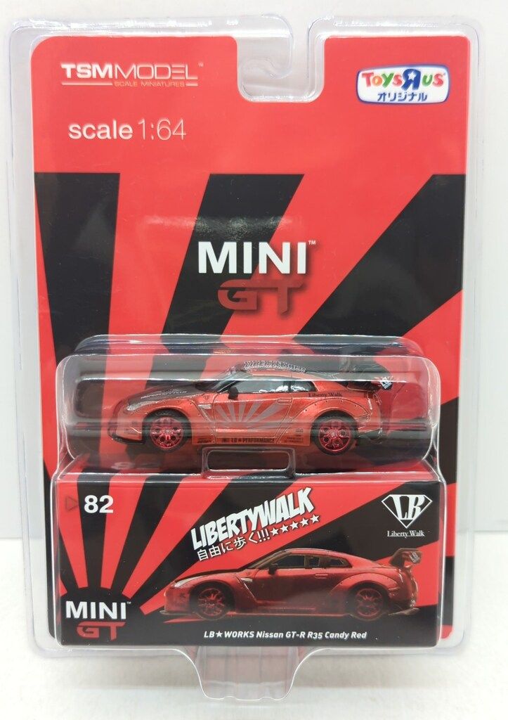 LBWORKSトイザらス限定 MINI GT R35 キャンディレッド 1:64 TSM MODEL