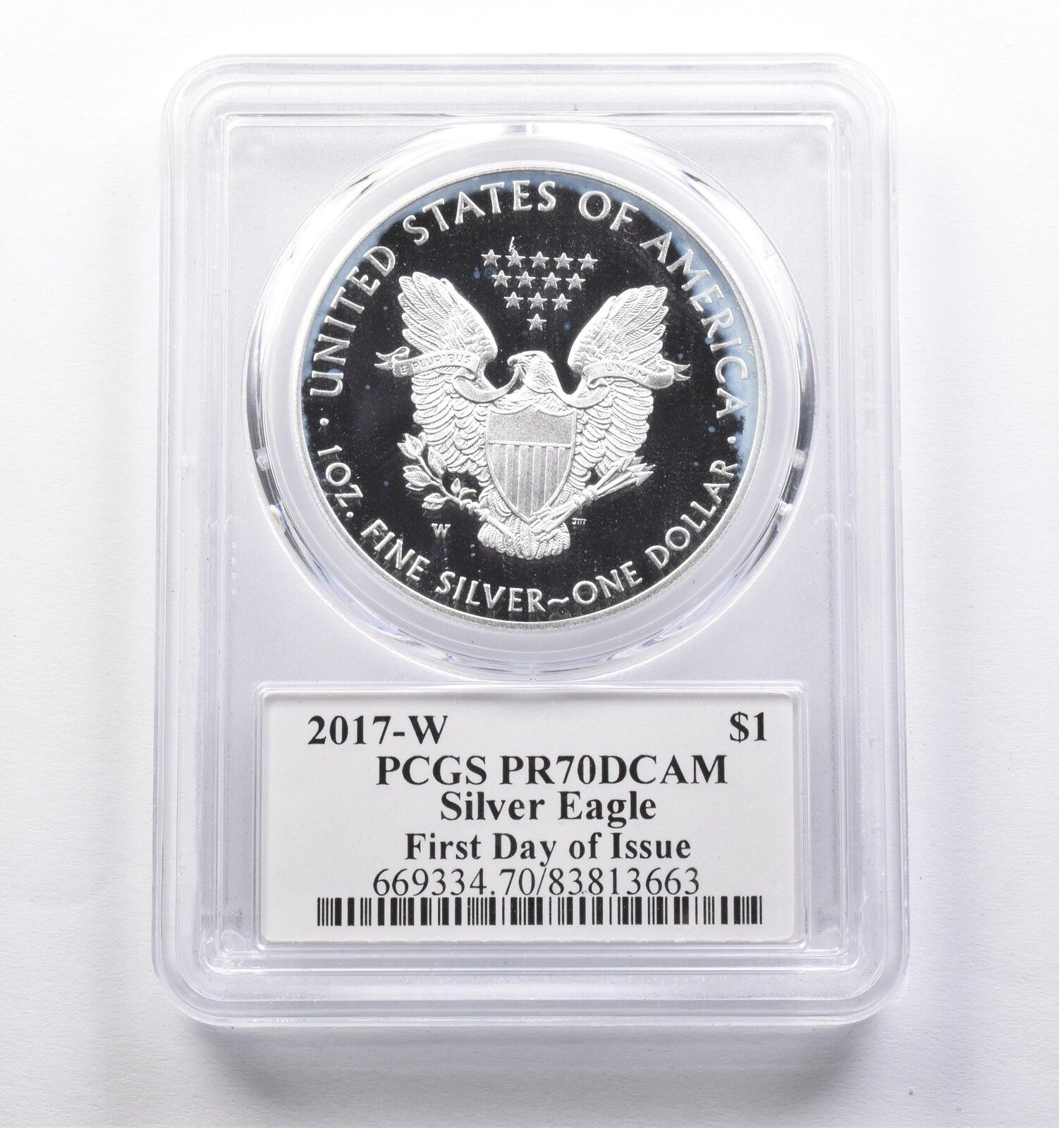 値下】米国2018年 イーグル銀貨 T・クリーブランド サインPR70DCAM