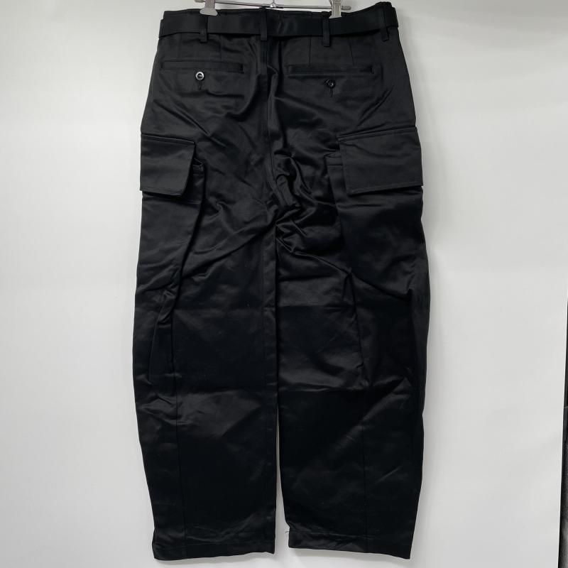 中古】sacai 25SS Cotton Chino Pants サイズ3 ブラック 25-03768M