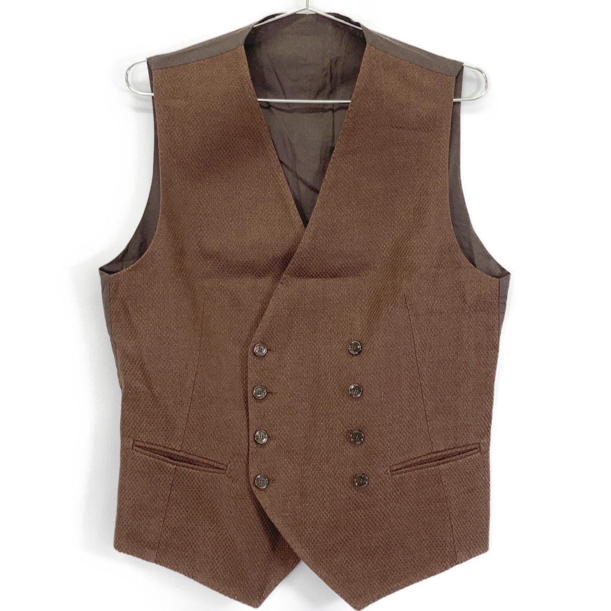 未使用級】タリアトーレ TAGLIATORE ジレ ブラウンSize48 未使用級