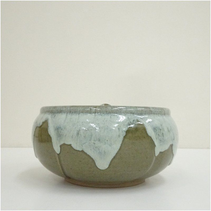 阿漕窯 福森比路志造 即中斎好写萬古捻梅水指（替蓋付）（共箱） 水