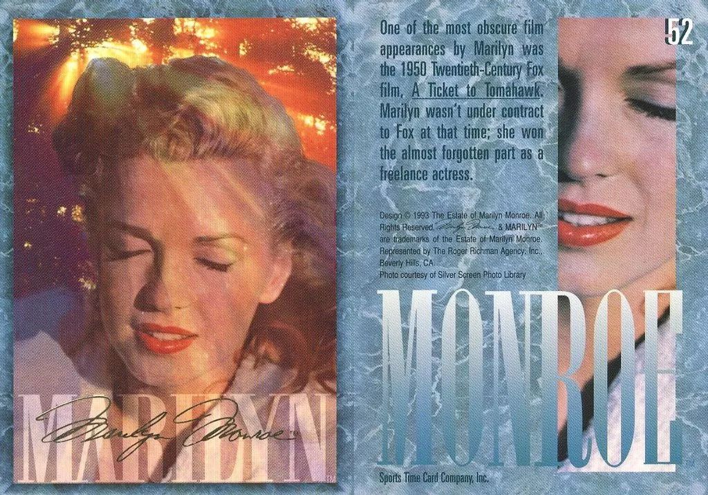 マリリンモンロー】箔押しトレカ62枚/Marilynインサートレア有 Marilyn