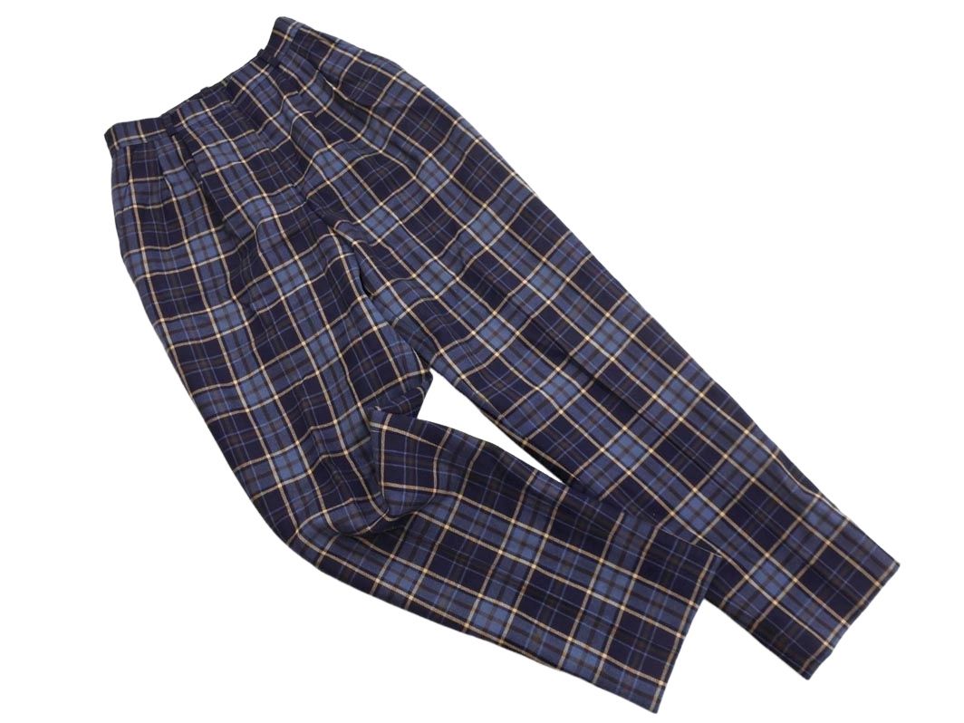 ダックス DAKS ガウチョパンツ 38 W36 チェック柄 ウール 秋冬DMW