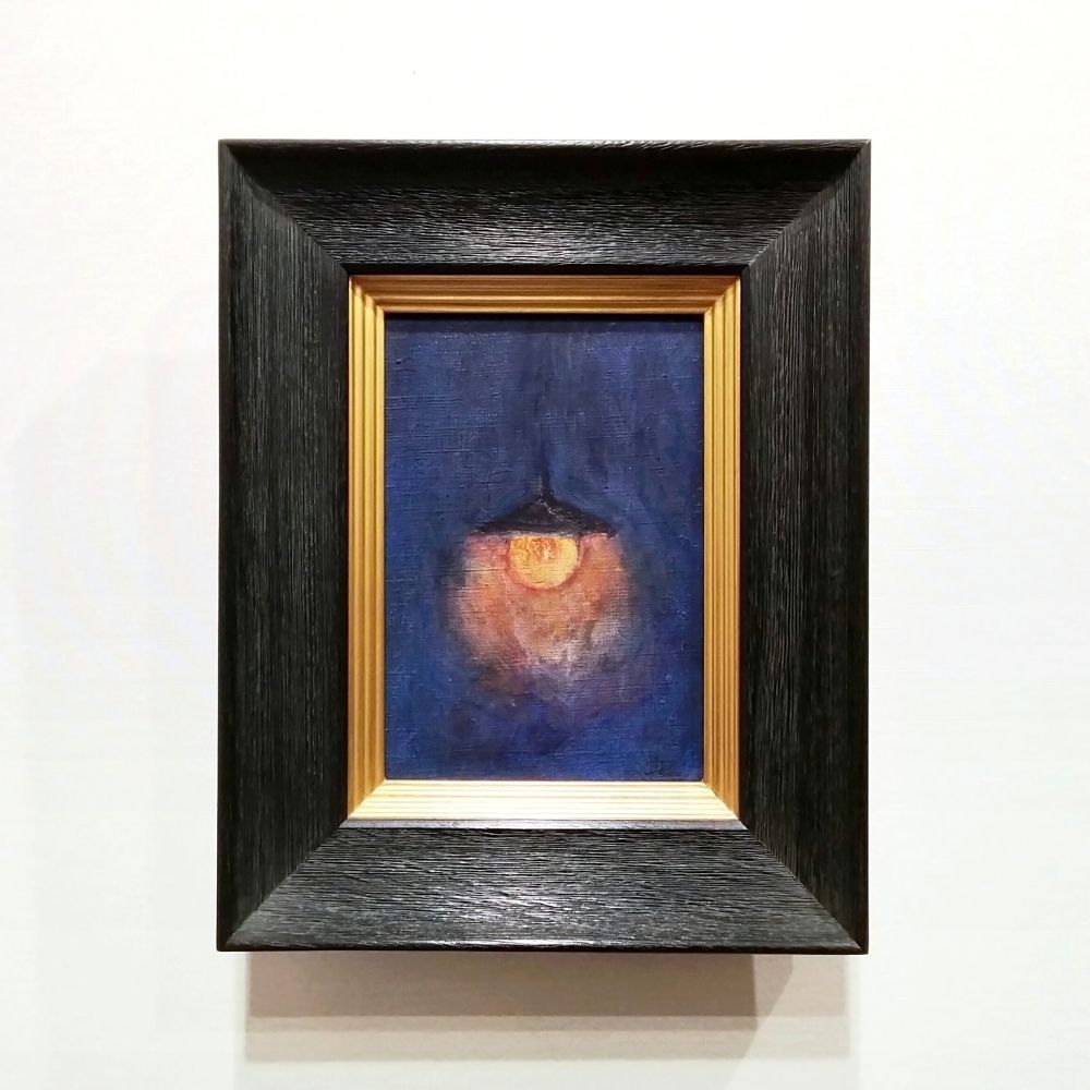 内野隆文 ランプ 絵画 キャンバスにアクリル サムホール 現代美術