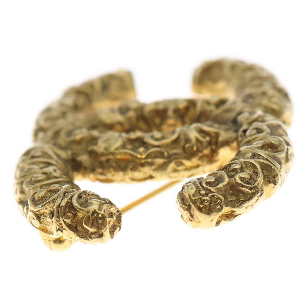 CHANEL (シャネル) ココマーク 溶岩 ブローチ GP ゴールド 93A - メルカリ