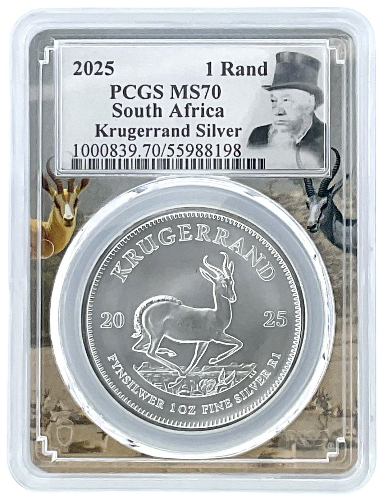 2024年 南アフリカ クルーガーランド銀貨 PCGS MS70 1KR/1oz 2024年