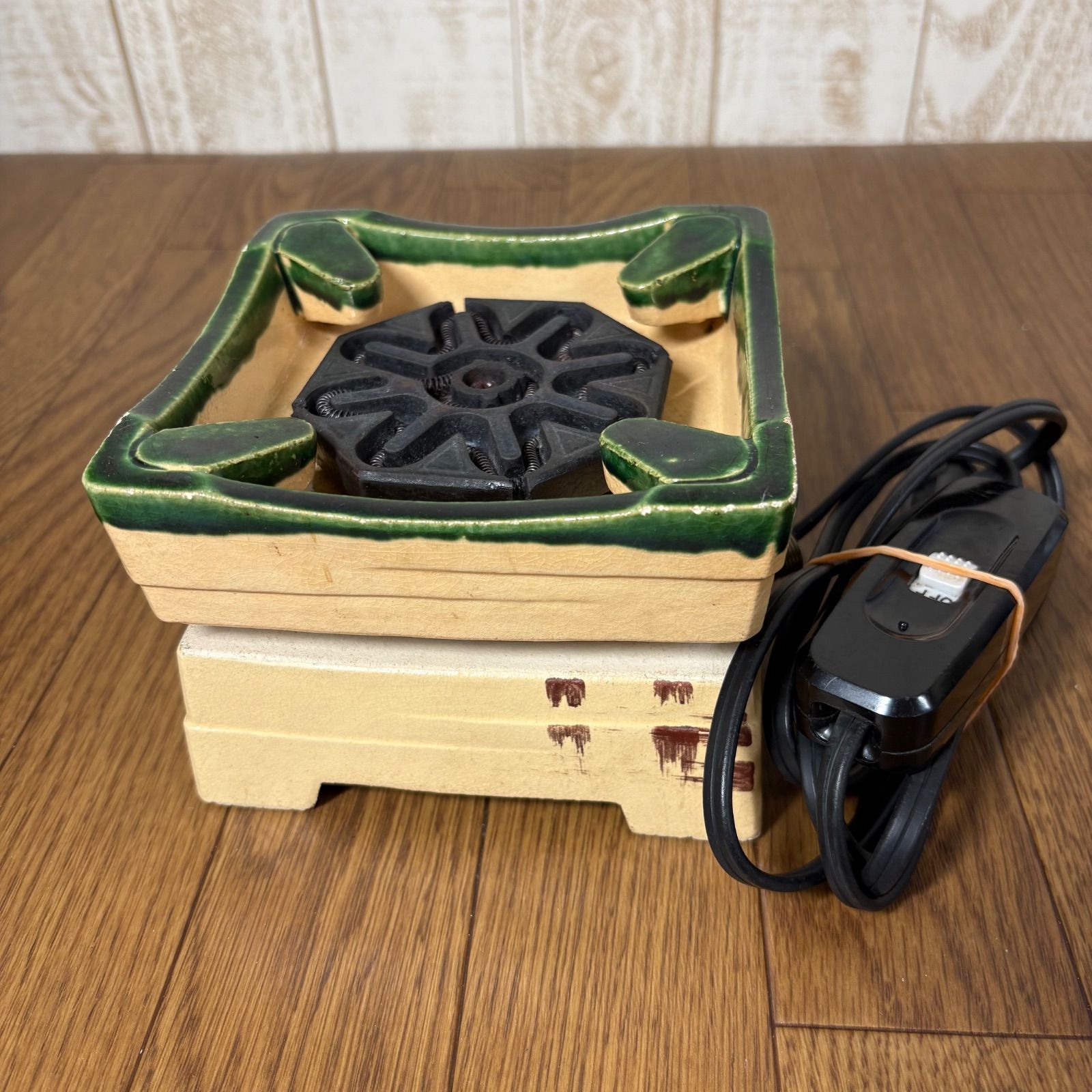 レトロ 希少野々田商店 卓上コンロ 江戸火鉢電 熱器電気コンロ - メルカリ