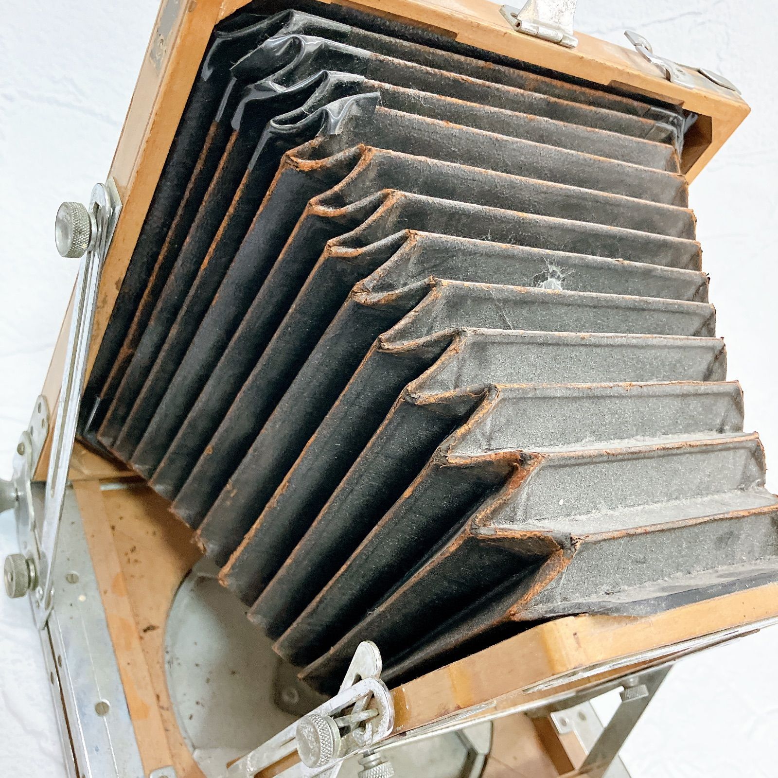 ジャンク扱 木製カメラ 蛇腹 レトロ ジャンク扱 木製カメラ 蛇腹