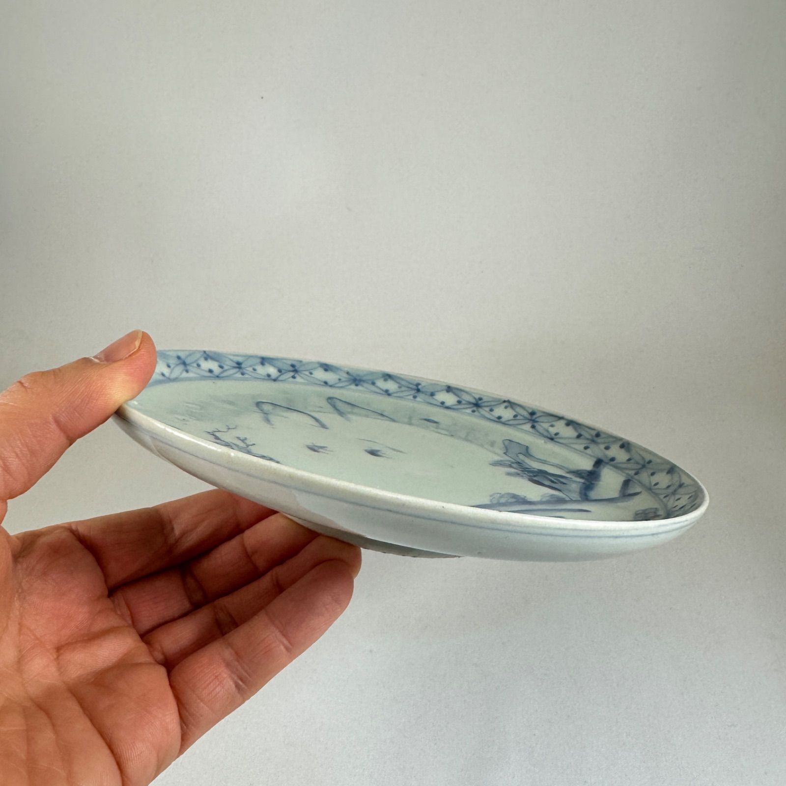 初期伊万里◇染付山水文皿◇古伊万里◇藍九谷◇江戸時代◇有田焼