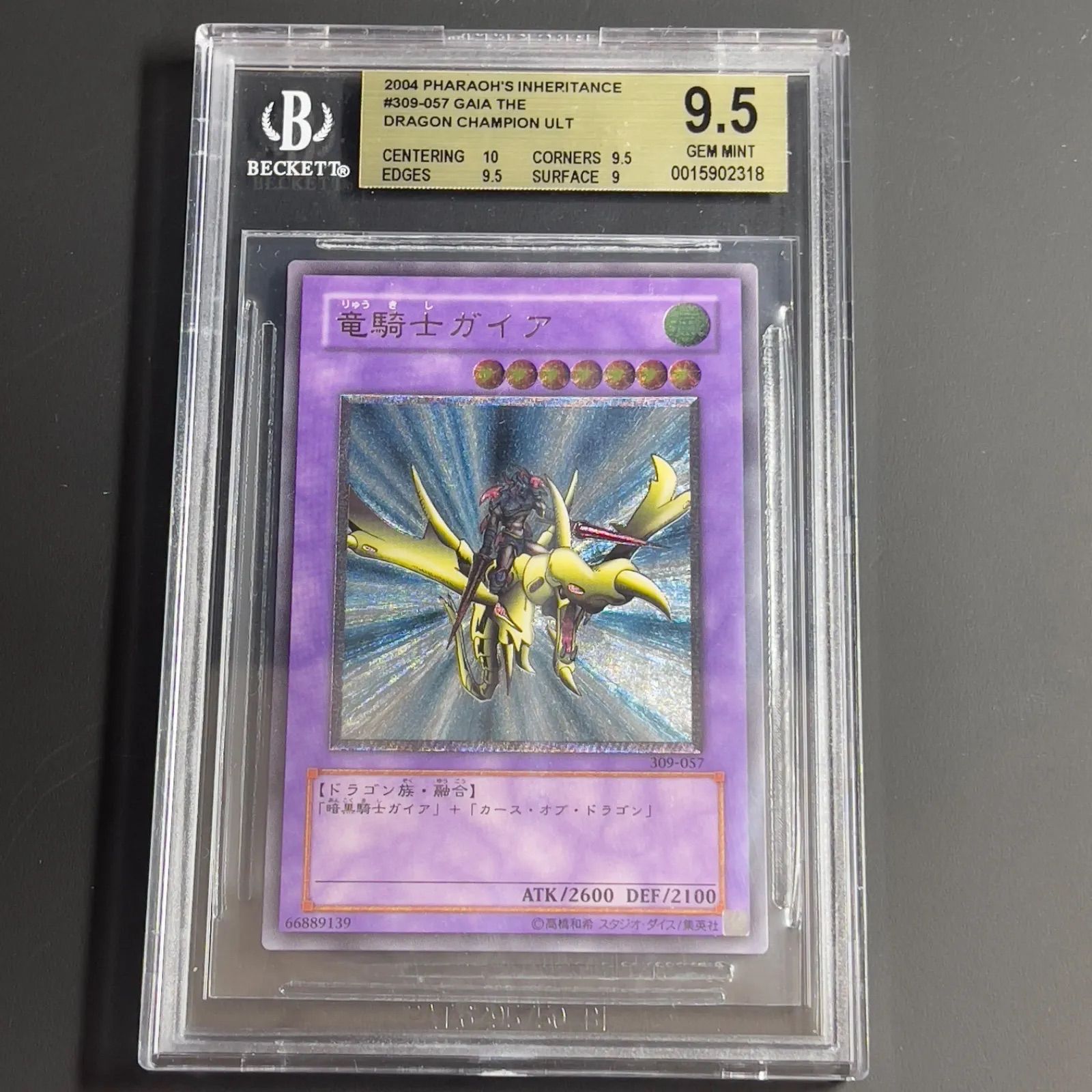 竜騎士ガイア レリーフ アルティメットレア 遊戯王 竜騎士ガイア