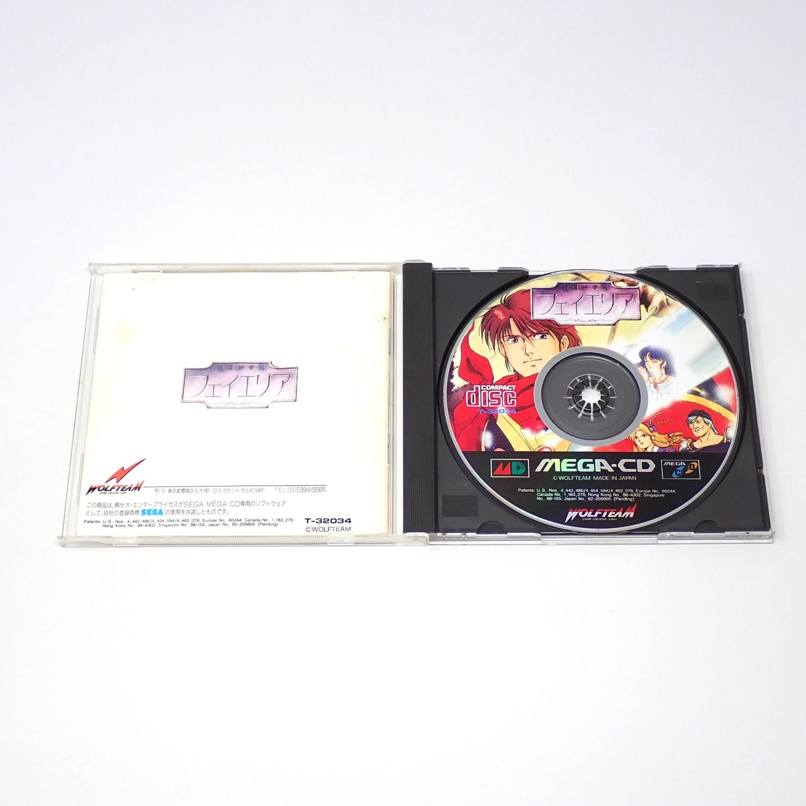 精霊神世紀フェイエリア メガドライブCD WOLF TEAM 箱・説明書あり