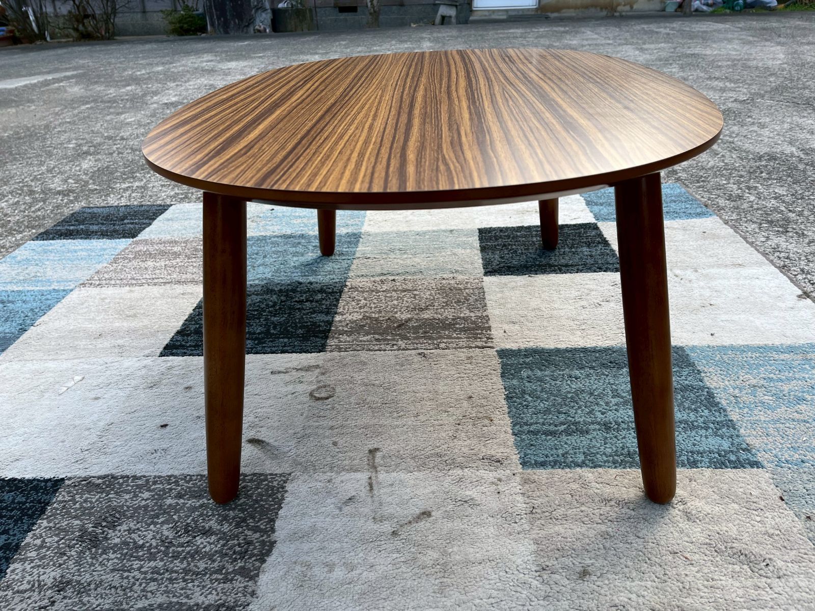 カリモク60+ ローテーブル 楕円 台 品番T36330 RW ウォールナット