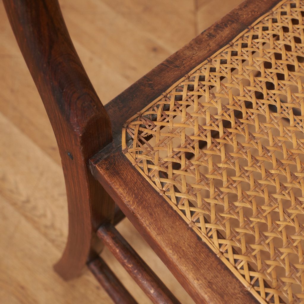 英国 アンティーク ダイニングチェア 籐張り リージェンシー 様式 木製