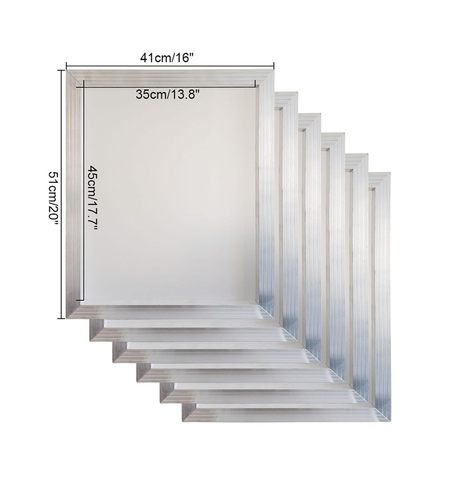 新品 YLZ シルクスクリーン印刷フレーム41×51 cm アルミフレーム 110白