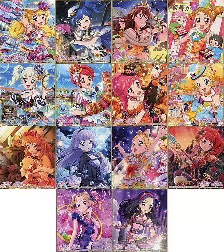 中古】紙製品 全14種セット 「アイカツ! トレーディングミニ色紙