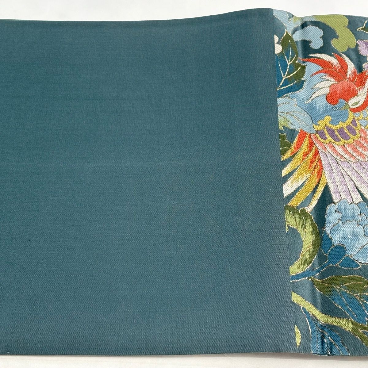 袋帯 名品 鳳凰 華文 金糸 箔 青緑 六通 正絹 【中古】 - メルカリ