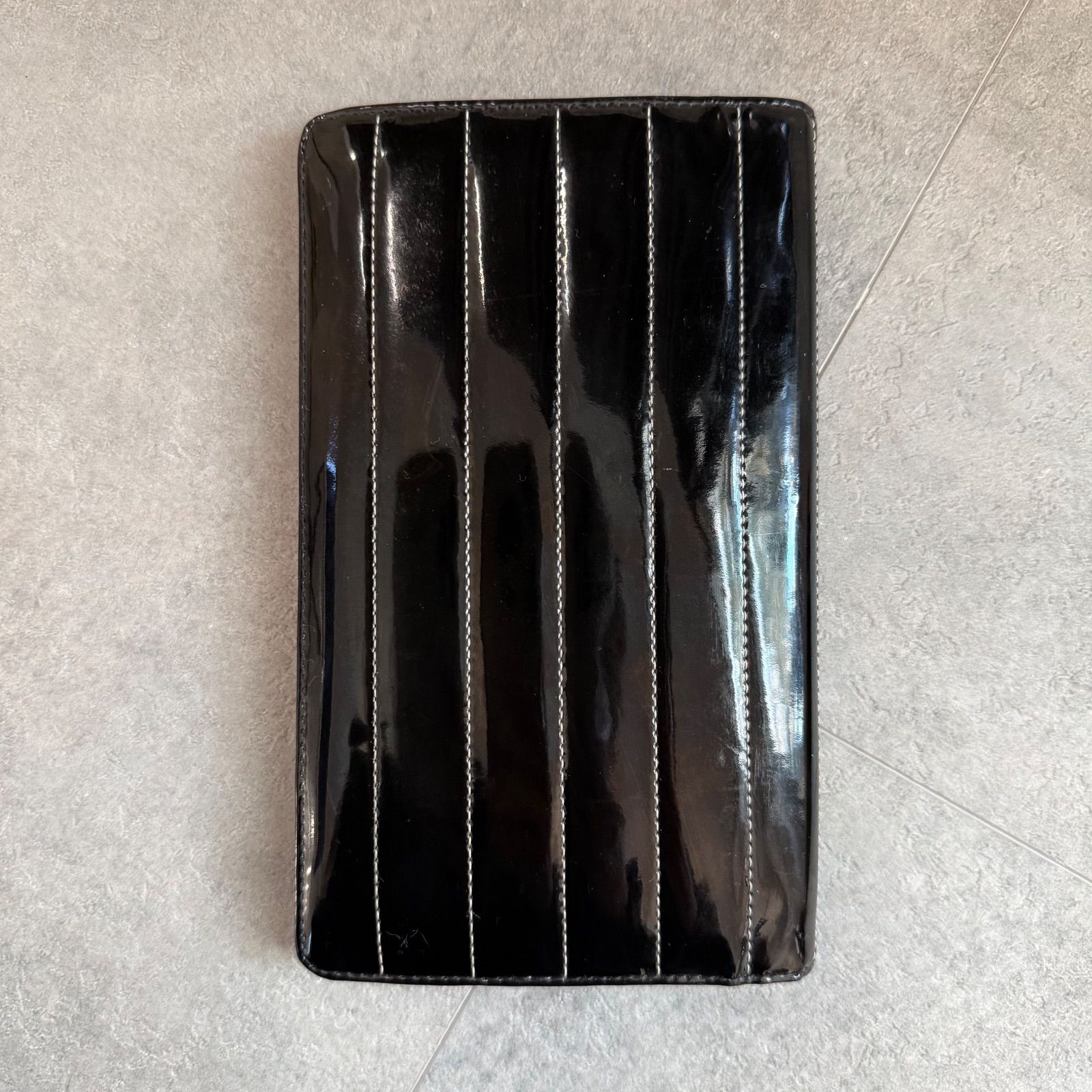 CHANEL シャネル マドモアゼル ステッチ 二つ折り長財布 ブラック 黒