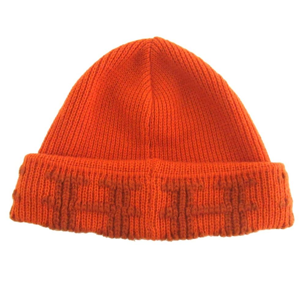 美品 HERMES エルメス マルジェラ期 Hロゴ カシミヤ ニットキャップ