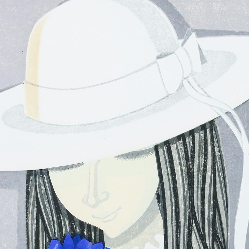 真作】【WISH】池田修三「あねもね」木版画 8号大 1979年作 直筆サイン