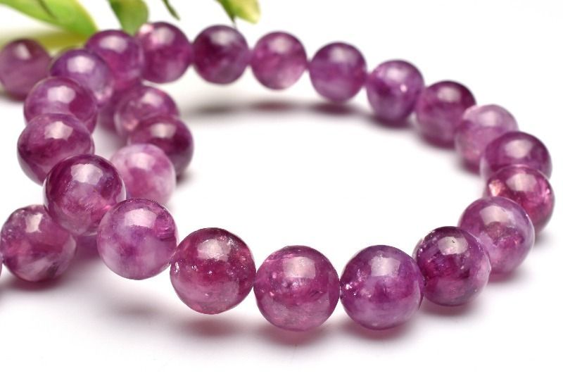 高発色ピンク レピドライト(リチア雲母) 11mm ブレスレット 1個売り