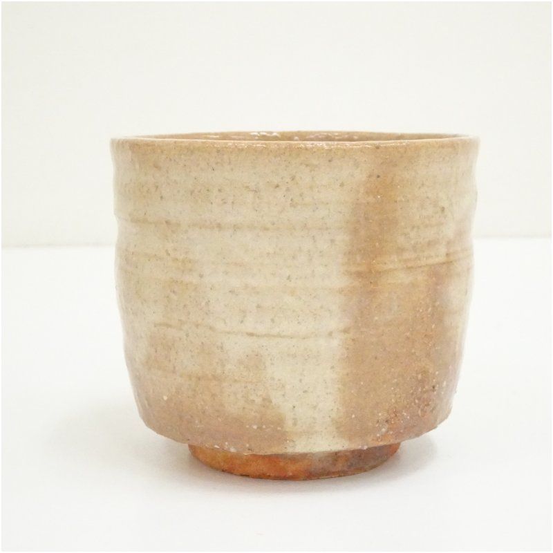 萩焼 宇田川玄翁（聖谷）造 筒茶碗（共箱） 茶道 抹茶 おしゃれ 抹茶