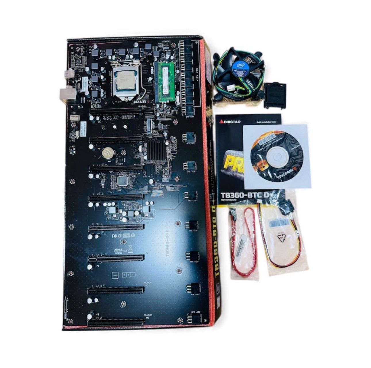 BIOSTAR TB360-BTC D+ マイニング専用マザーボードセット - メルカリ