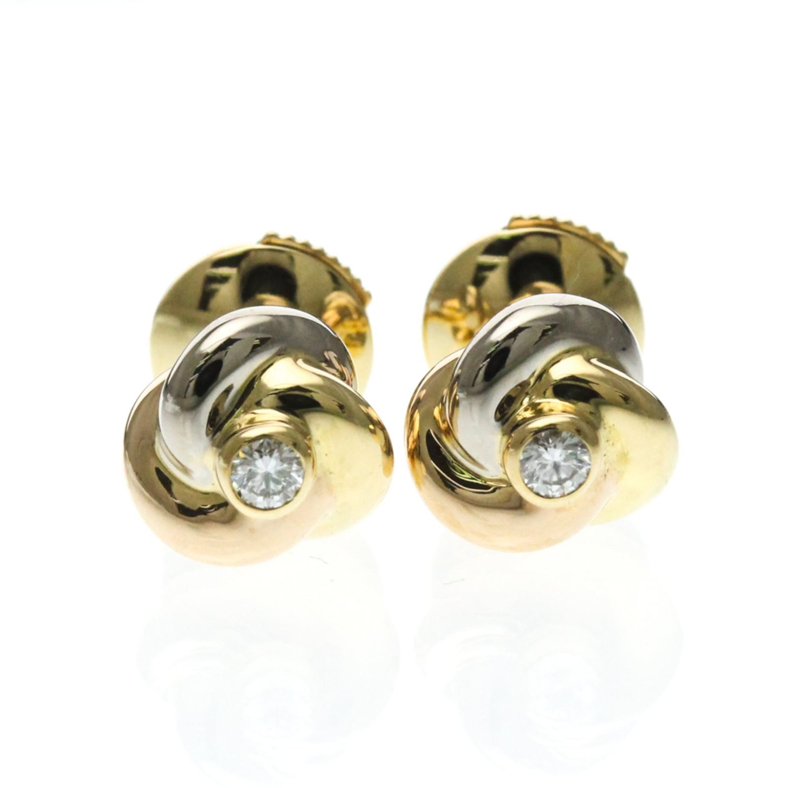 カルティエ(Cartier) ベビートリニティ 1P ダイヤモンド ピアス