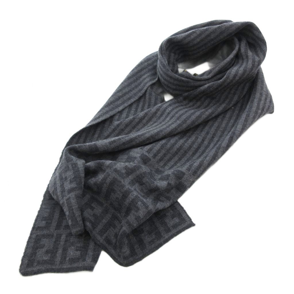 フェンディ FENDI Maglia マフラー ストール ニット ズッカ柄