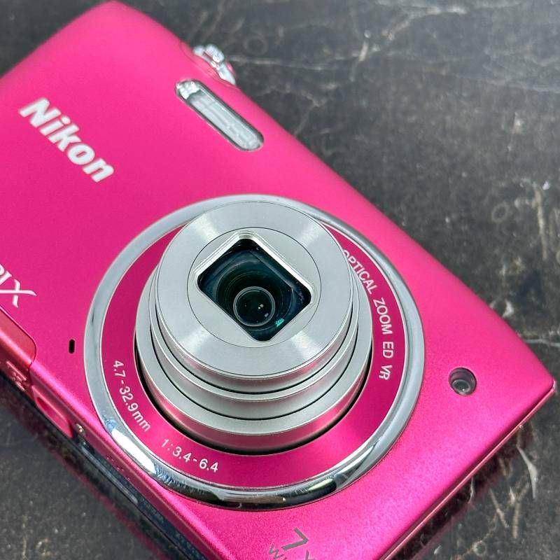 美品】Nikon COOLPIX S3500 ピンク 2010万画素 26mm広角 光学7倍ズーム