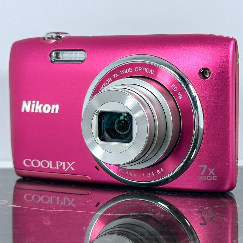 美品】Nikon COOLPIX S3500 ピンク 2010万画素 26mm広角 光学7倍ズーム