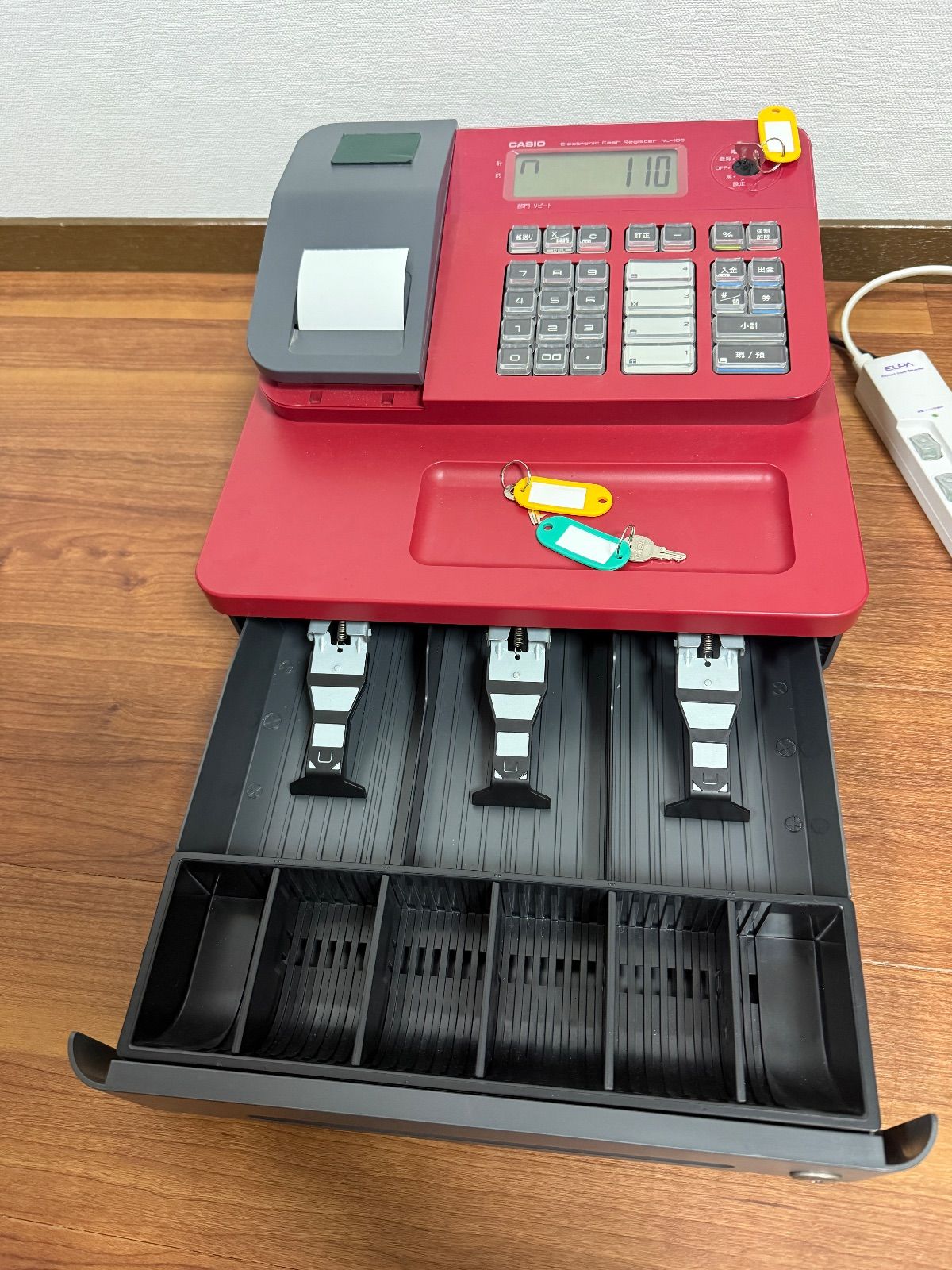 CASIO カシオ NL-100 電子レジスター レッド 店舗用品 - メルカリ
