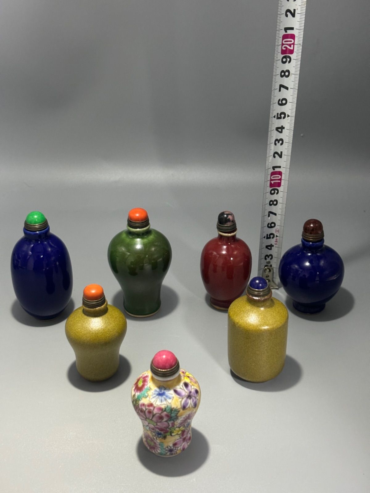 中国古美術 骨董品 香水瓶 鼻煙壺 7個セット - メルカリ