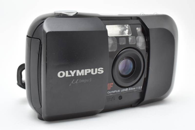 ジャンク】Olympus オリンパス μ[mju:] 初代 黒 ブラック コンパクト
