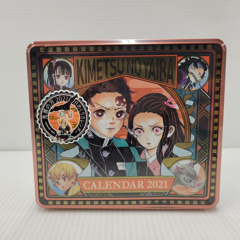 未使用品】 鬼滅の刃 コミックカレンダー2021 特製缶入り日めくり