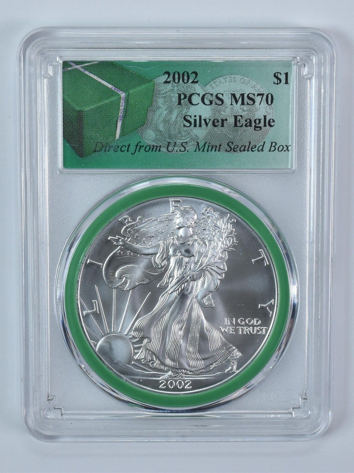 2002年 アメリカン シルバー イーグル ミントボックス MS70 PCGS *9807