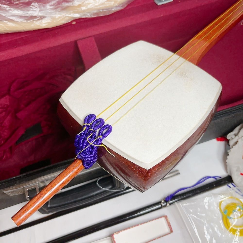 津軽三味線 三味線セット ケース付き 和楽器 伝統楽器 入門用 練習用