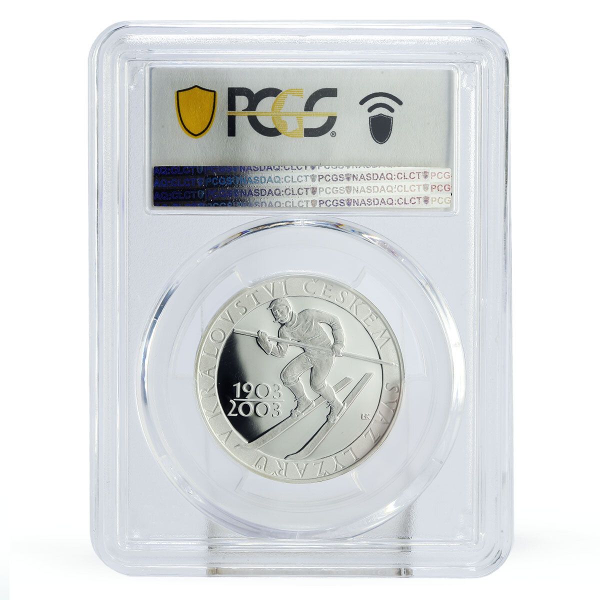 チェコ共和国 200コルナ ロスラー オリンピックスキー連盟 PR70 PCGS