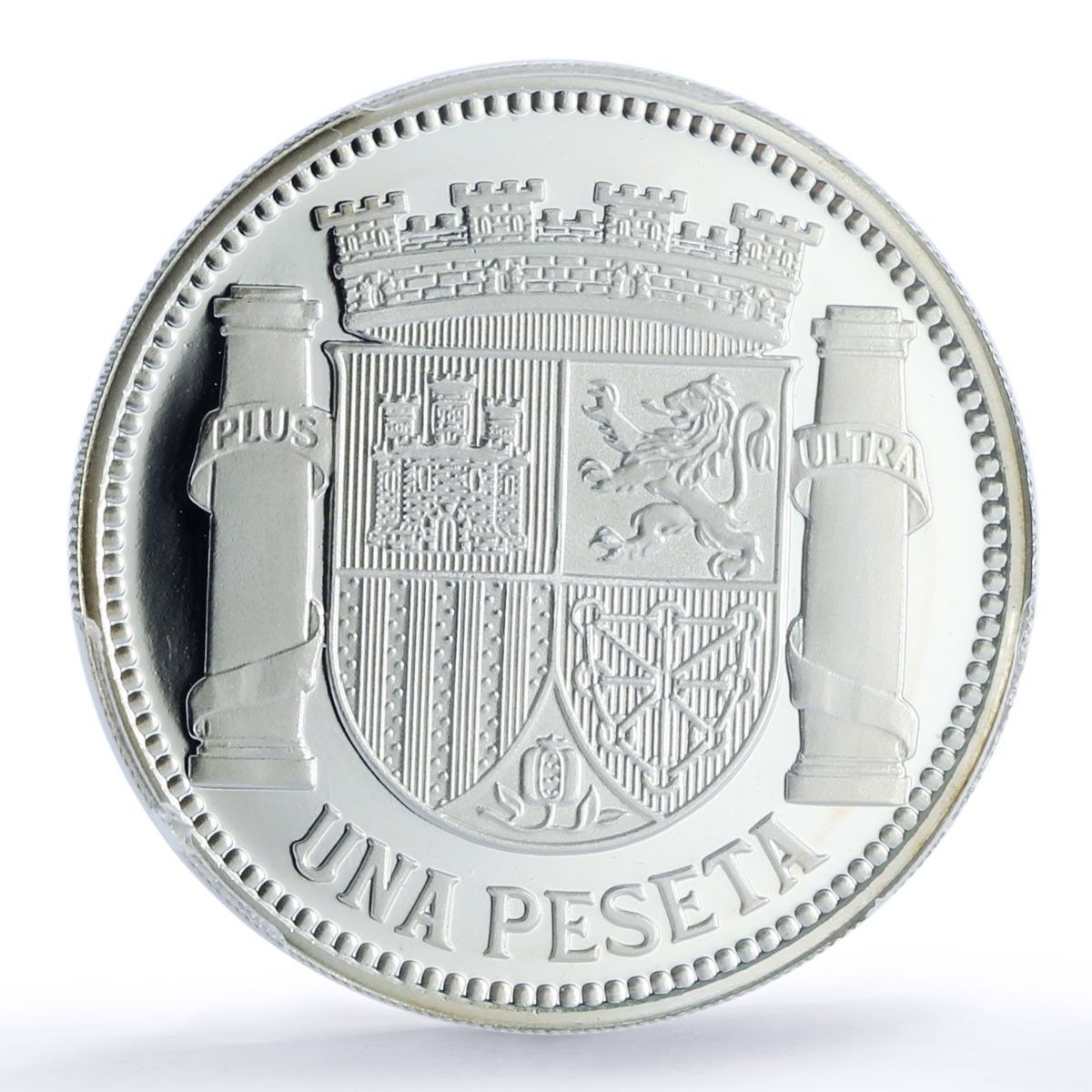 スペイン共和国 1ペセタ 再発行 1933年 SP 69 PCGS シルバートークン