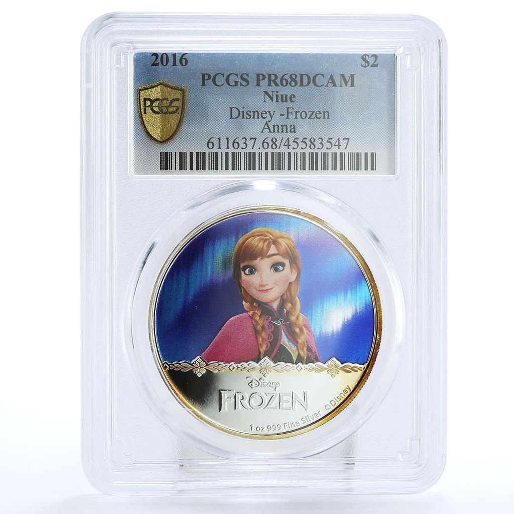 ディズニー 100周年記念 希少アナと雪の女王 銀貨 COA付きNGC PCGS