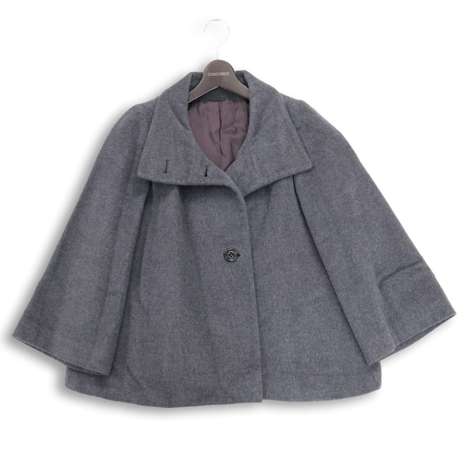 ANAYI アナイ 秋冬 ウール混☆ アンゴラ スタンドカラー ショート A