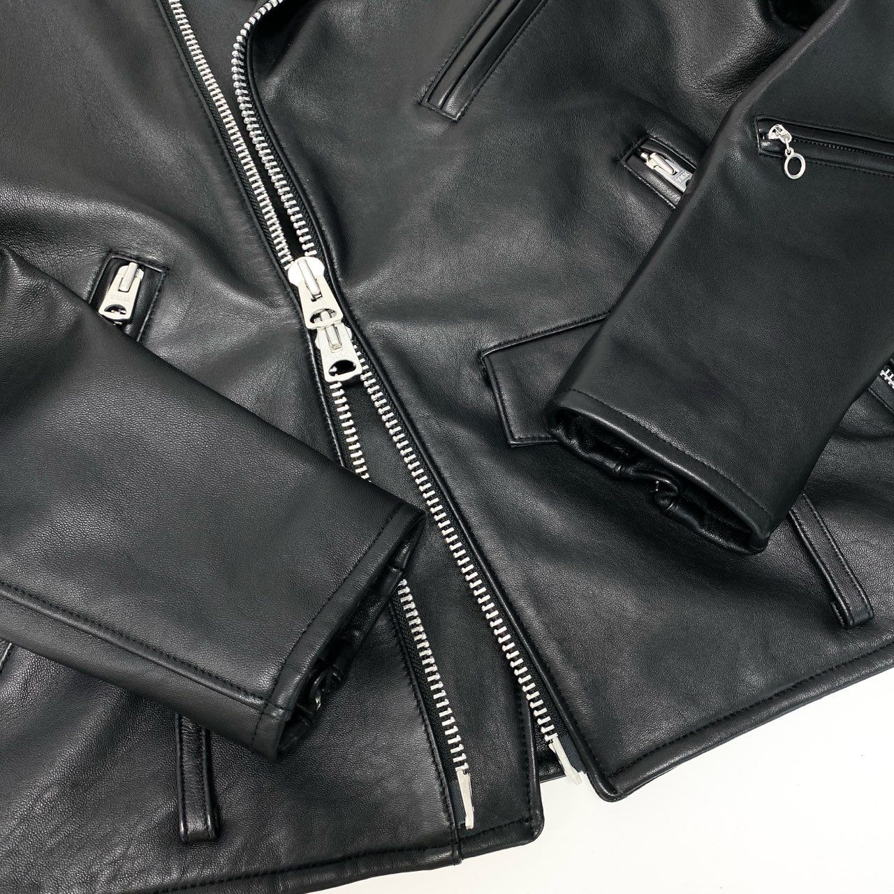 61b4 JACKROSE ジャックローズ ラムレザー ダブルライダースジャケット