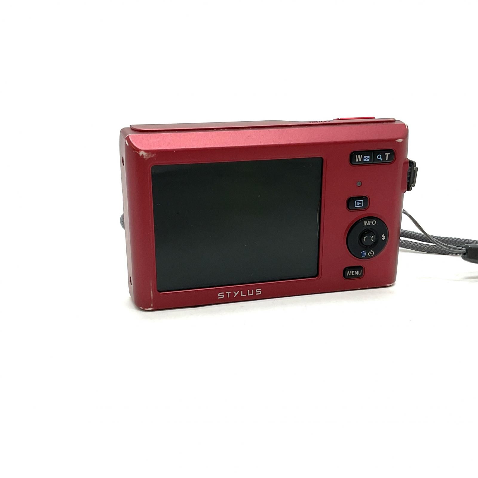 OLYMPUS コンパクトデジタルカメラ STYLUS VG-180 [レッド] 動作確認済