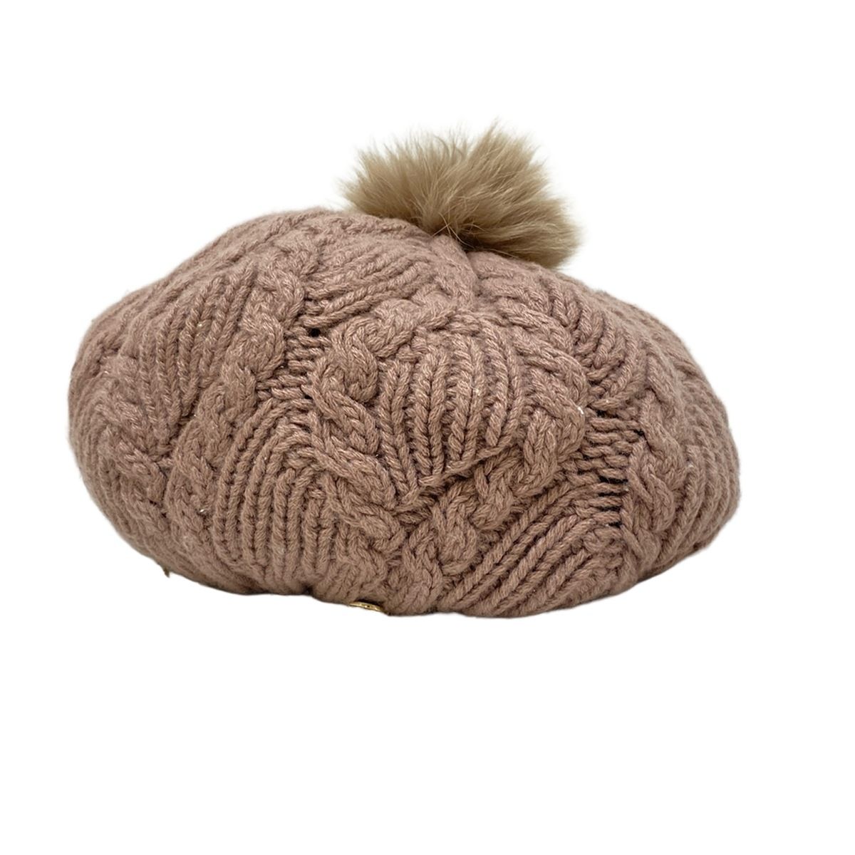 HELEN KAMINSKI(ヘレンカミンスキー) ニット帽 - ピンクベージュ