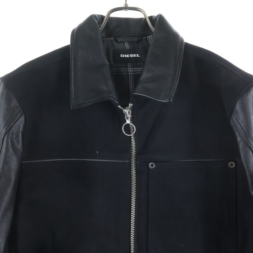 DIESEL (ディーゼル) 18AW J-YUKI JACKET レザー切替 キャンバス